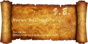 Veres Böngér névjegykártya